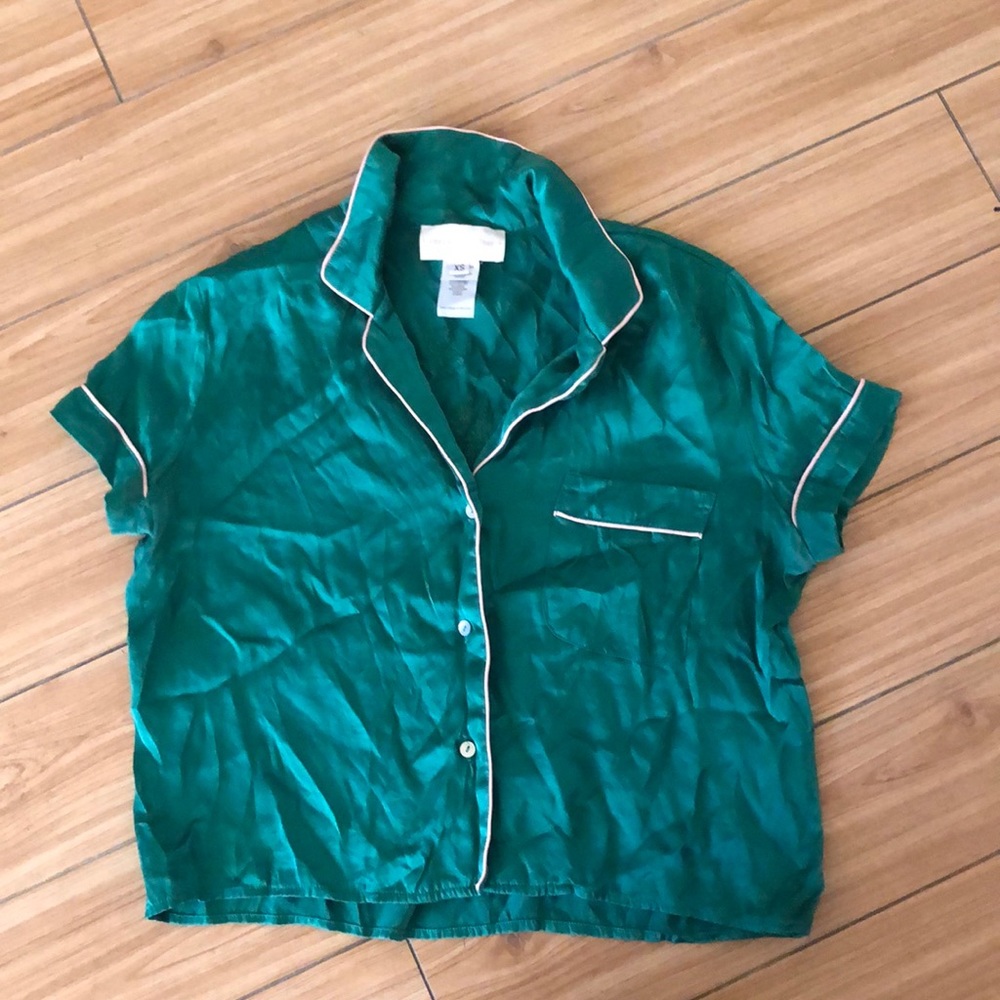 Corey Lynn Calter Satin PJ top